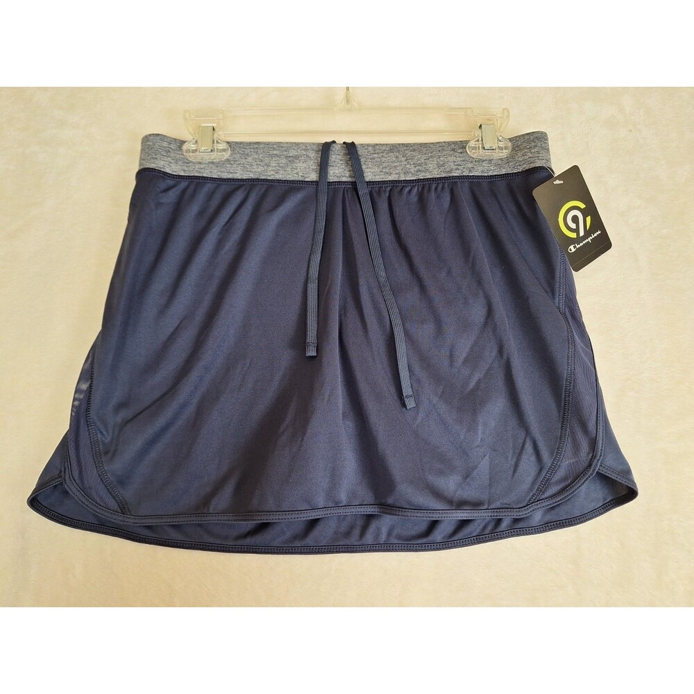 Champion C9 DUODRY Pull On Athletic Skort Womens M Blue Tennis Golf Pocket NWT
